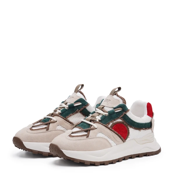 910721 | Полуботинки женские Бежево-зеленый 38