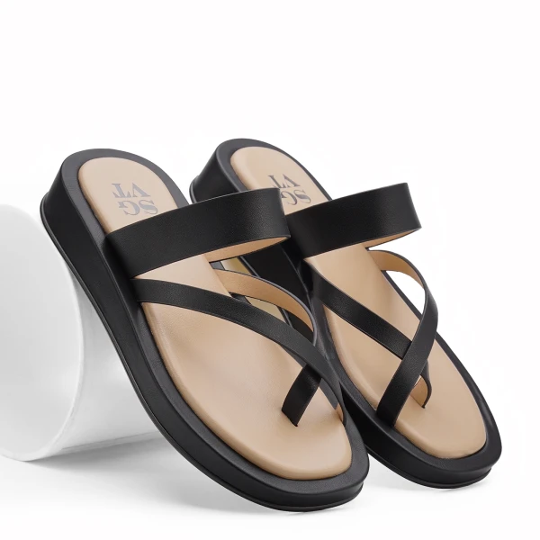 940895 | Туфли открытые женские Черно-бежевый 38