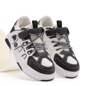 410673 | Полуботинки дошкольные Черно-молочный 28