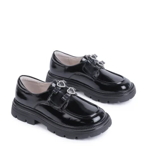 610188 | Полуботинки для школьников девочек Черный лак 32