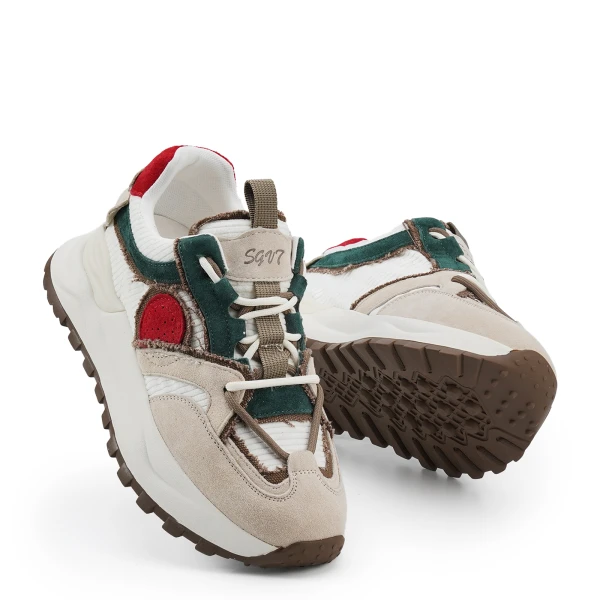 910721 | Полуботинки женские Бежево-зеленый 38