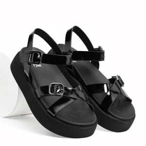 940802 | Туфли открытые женские Черный лак 40