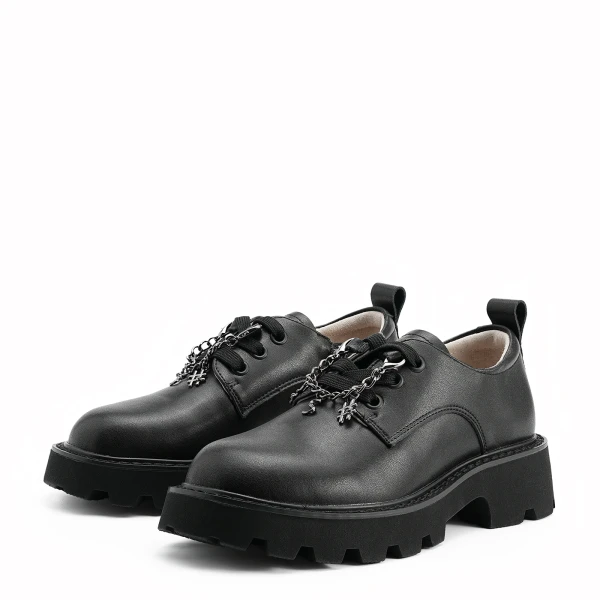 610982 | Полуботинки для школьников девочек Черный 33