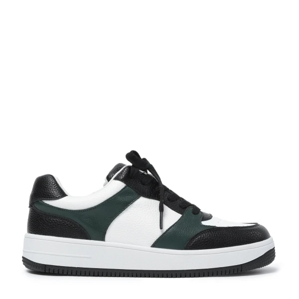 510148 | Полуботинки для школьников мальчиков бело-зеленый 35