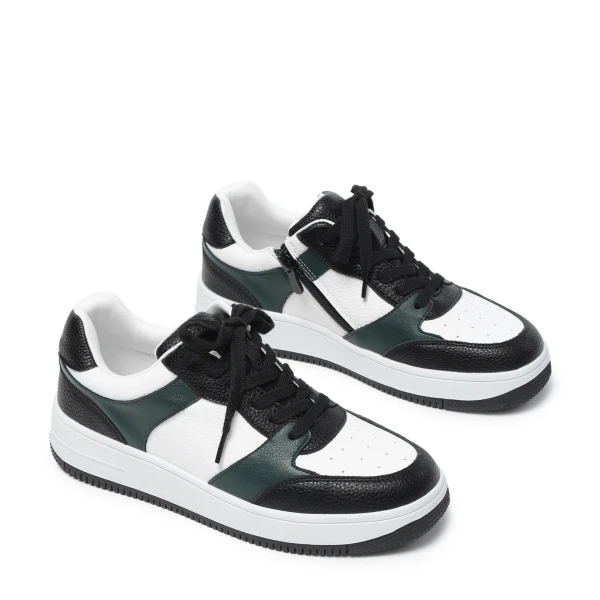 510148 | Полуботинки для школьников мальчиков бело-зеленый 35