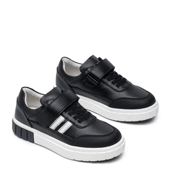 510166-1 | Полуботинки мальчиковые Черно-белый 38
